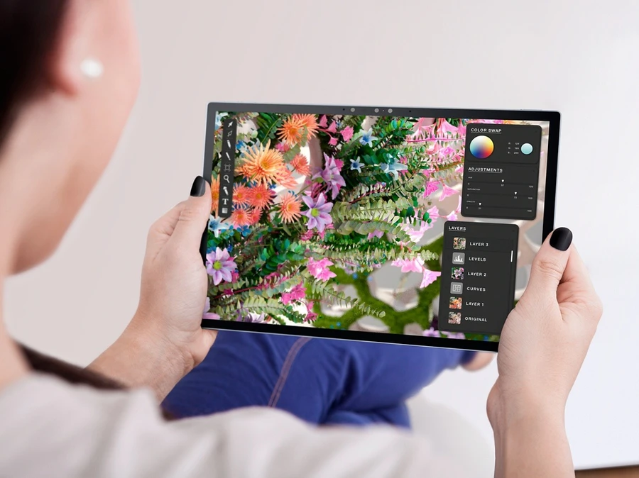 Màn hình Full HD+ với độ sáng cao và khả năng hiển thị màu sắc sống động, là sự lựa chọn lý tưởng cho công việc đồ họa và giải trí.