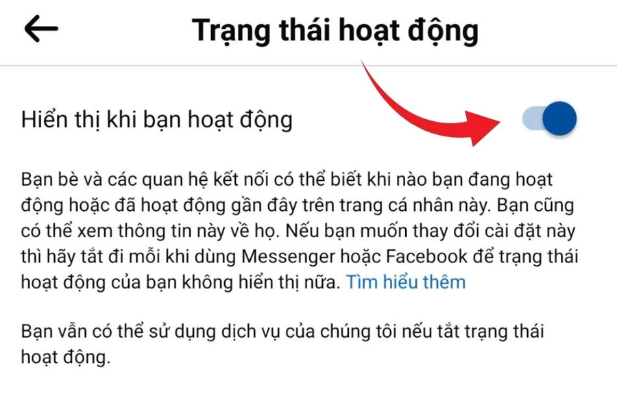 Gạt sang trái để tắt