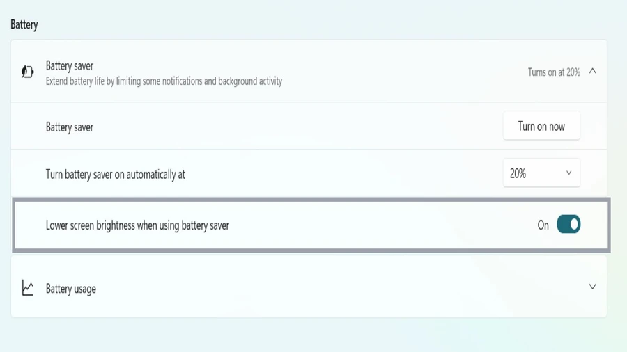 Vào mục Battery Saver
