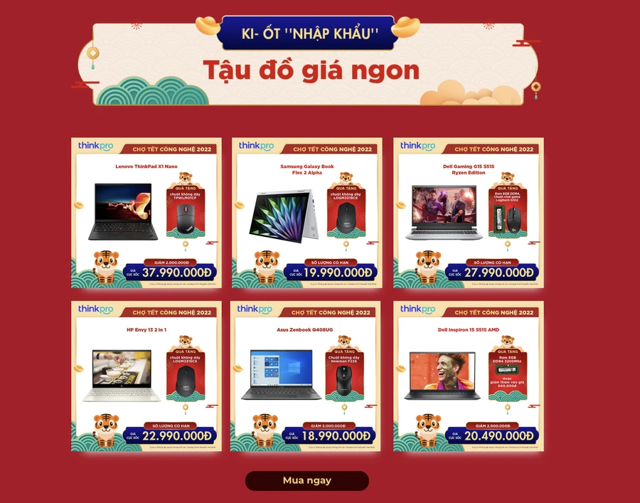 Đến ThinkPro rước quà, Tết quẩy game thả ga - Mua laptop Gaming với giá tốt nhất thị trường