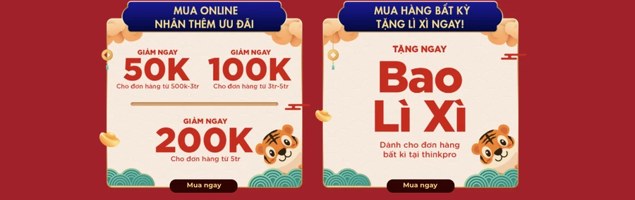 Ảnh chụp màn hình khuyến mại ThinkPro tặng phong bao lì xì phiên bản giới hạn.