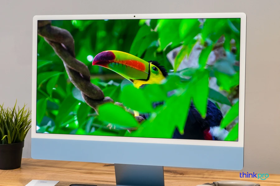 Màn hình Retina 4.5K của iMac M1 hiển thị hình ảnh sắc nét, mịn mượt.