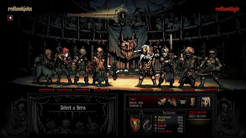Chiến binh trong Darkest Dungeon đối mặt với quỷ dữ và cạm bẫy trong hầm ngục tối tăm