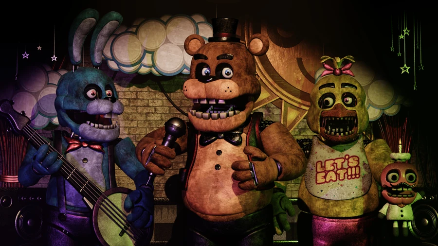 Chú gấu Freddy, linh vật của nhà hàng Freddy Fazbear's Pizza trong game kinh dị Five Nights at Freddy's