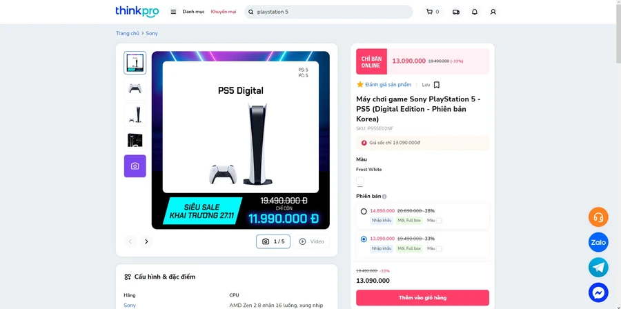Thời điểm bài viết này lên sóng (11/2022) thì ThinkPro đang có chương trình giảm giá Black Friday, con số bạn cần bỏ ra sẽ chỉ từ 11.990.000đ mà thôi. 