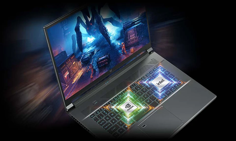 Laptop đang xử lý đồ họa cho việc chỉnh sửa video.