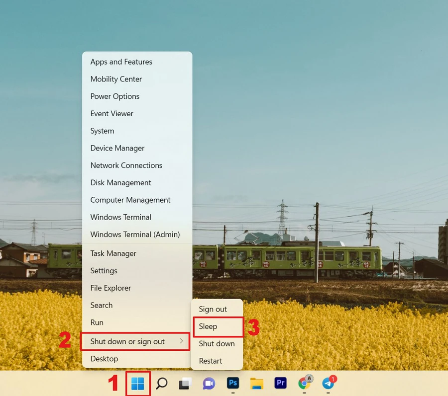 cài đặt chế độ Sleep trên Windows 11 cho laptop