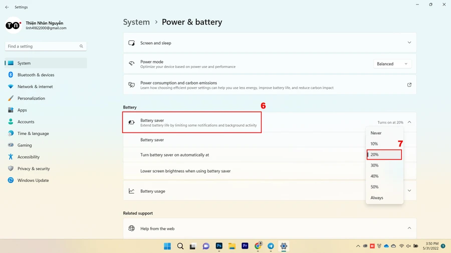 Battery saver