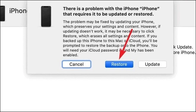 Hạ cấp iOS 16 Beta về iOS 15 bằng sao lưu.