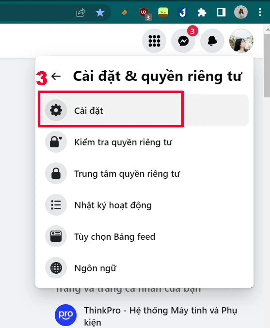 Giao diện Facebook hiển thị tùy chọn chuyển lời mời kết bạn thành người theo dõi