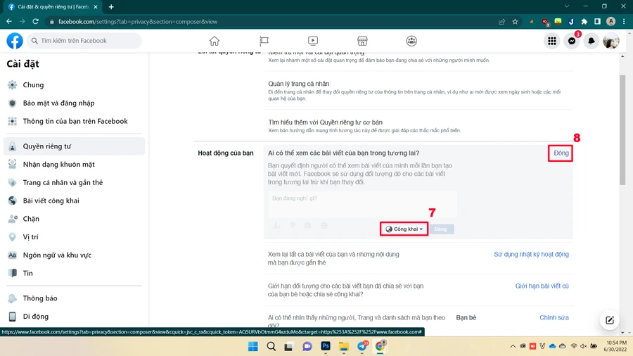 Ảnh minh họa các bước chuyển lời mời kết bạn thành người theo dõi trên Facebook