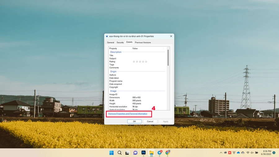 Xóa thông tin vị trí khỏi ảnh trên Windows 11