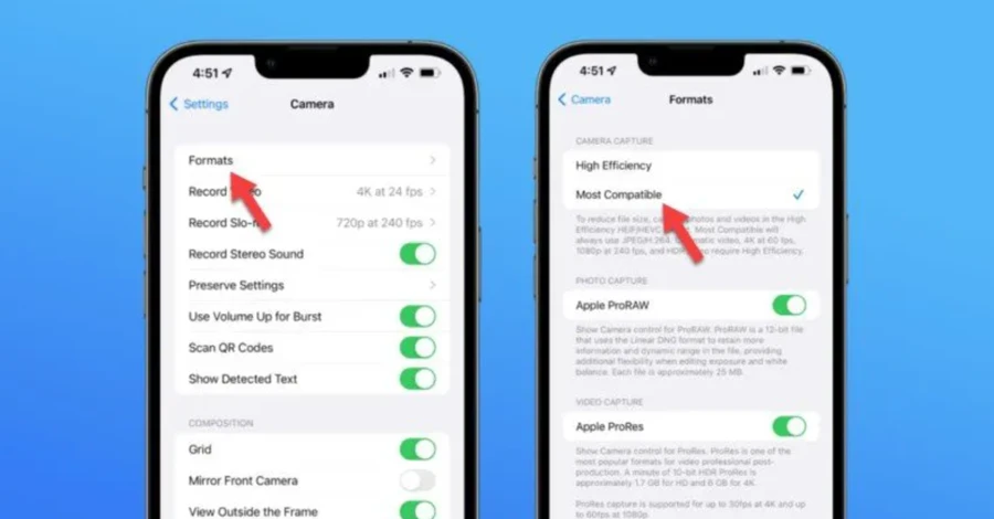 Khắc phục iPhone không tự động chuyển đổi thành JPEG
