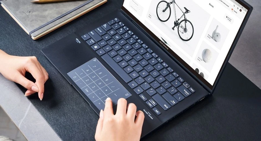 ZenBook Q409ZA đã được Asus tích hợp numberpad