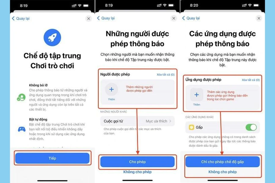 Thêm liên hệ vào danh sách thông báo trên iPhone khi chơi game