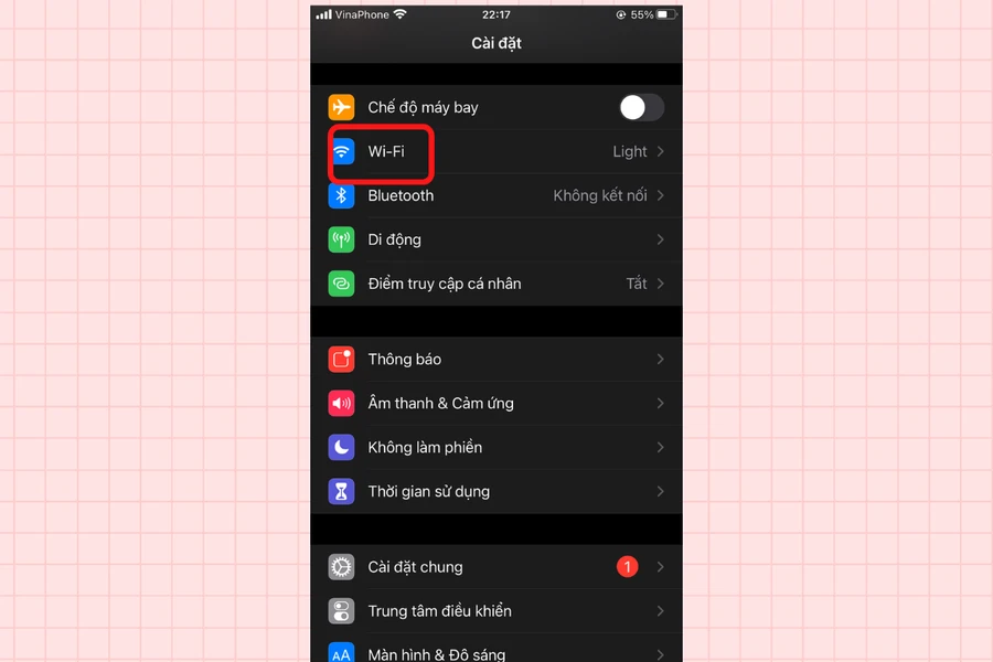 Cài đặt Wi-Fi trên iPhone