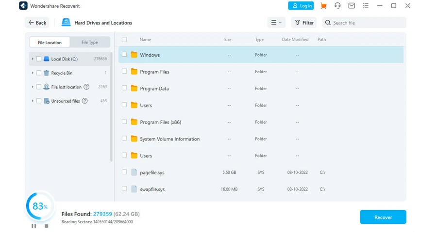 Quét và khôi phục file Word chưa lưu bằng Wondershare Data Recoverit