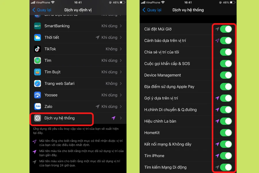 Tắt dịch vụ hệ thống không cần thiết để tiết kiệm pin iPhone