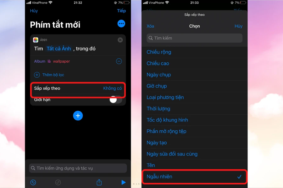 iPhone tự động thay đổi hình nền theo thứ tự ngẫu nhiên