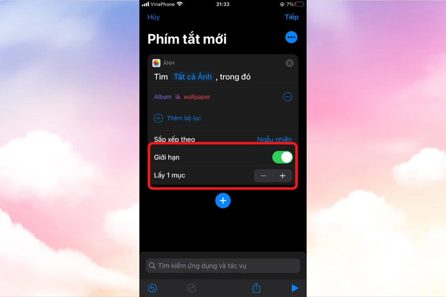 iPhone tự động thay đổi hình nền, cài đặt giới hạn 1 mục