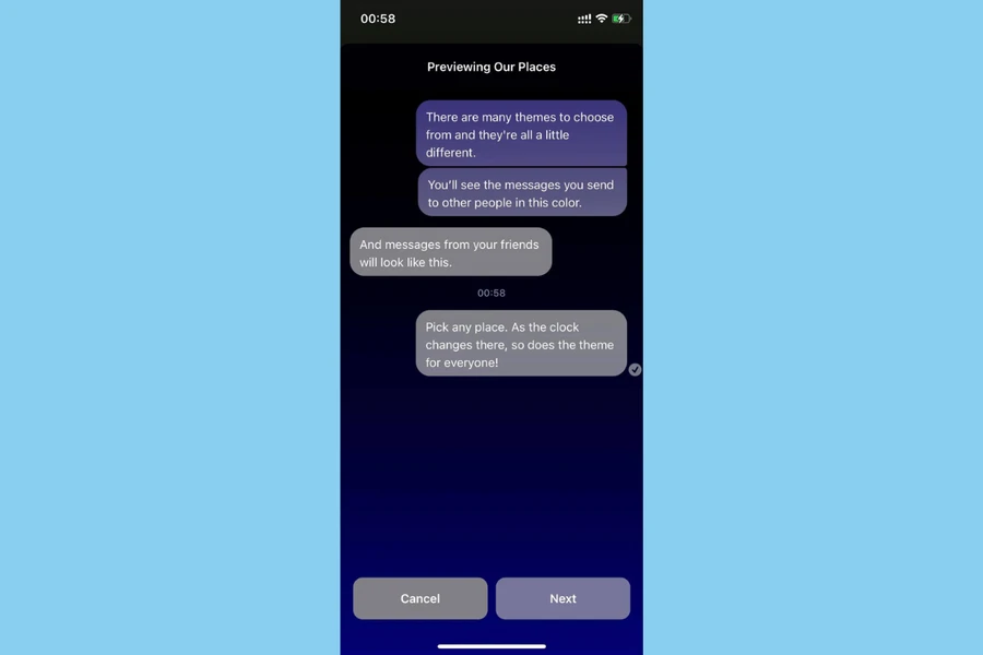 Ảnh minh họa tính năng thay đổi theme tự động trên iPhone theo thời gian.