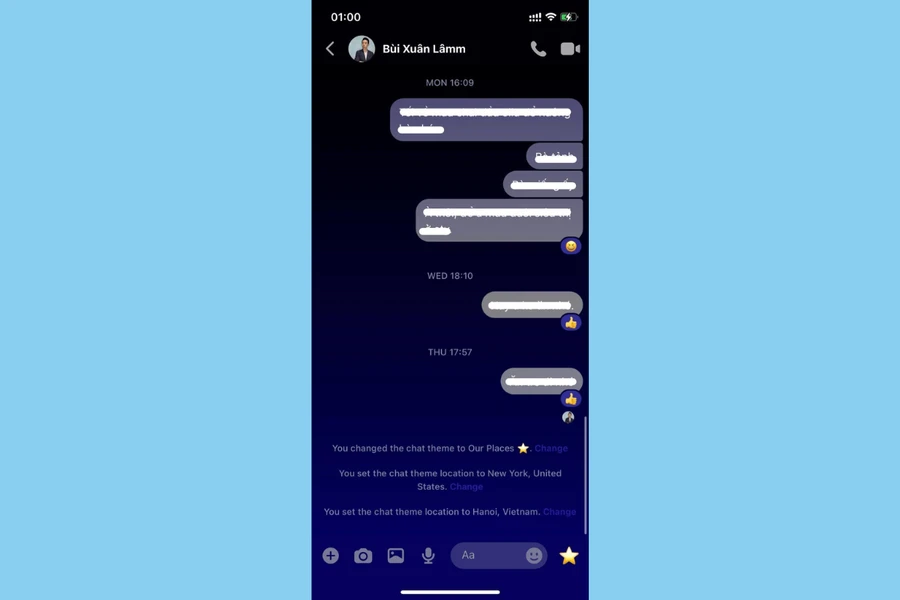 Giao diện iPhone với hiệu ứng theme thay đổi theo thời gian