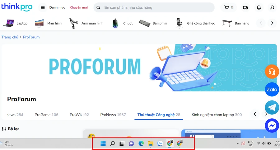 Chụp màn hình Windows 11 với phím tắt Windows + Shift + S