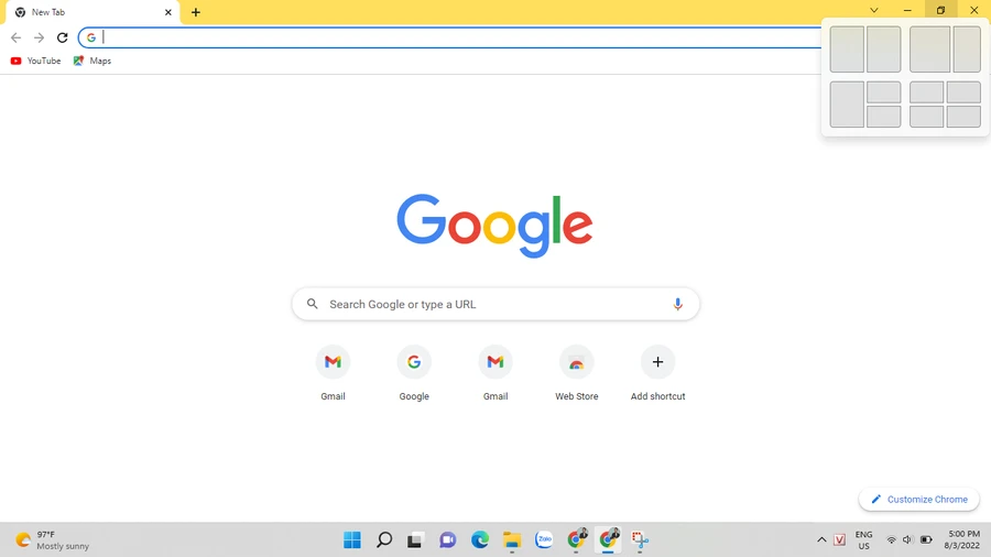 Chia cửa sổ trên Windows 11