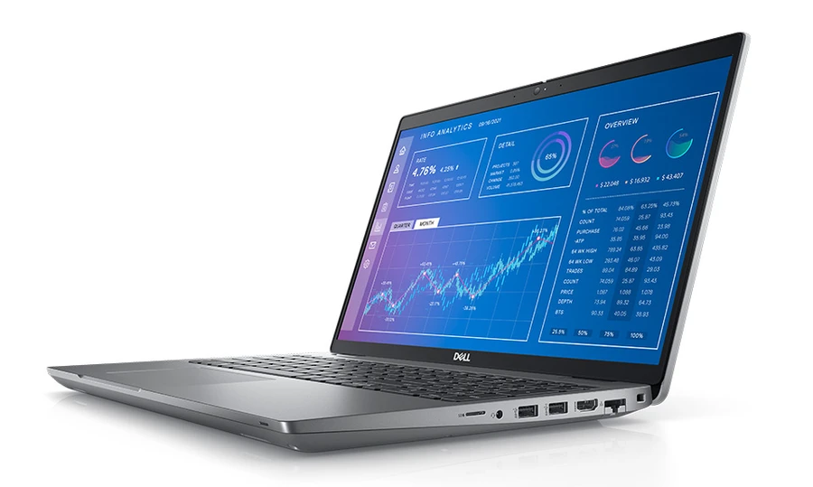 Dell Precision 3571 bộ khung bằng nhựa với màu sơn Bạc tối giản, không quá bất ngờ với một mẫu máy trạm truyền thống.