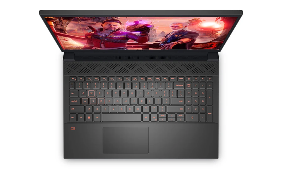 Bàn phím của Dell G15 5525 là dạng phím full-size, tràn sang hai bên nên đem lại cảm giác rộng rãi.