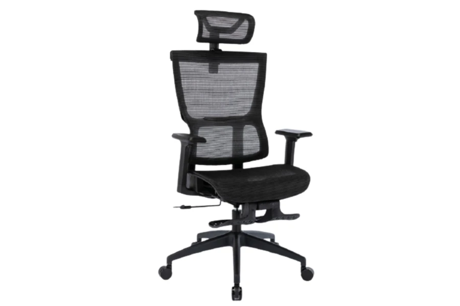 Ghế công thái học WARRIOR Hero series WEC504 màu đen, khung nhựa cứng, tải trọng 120kg.