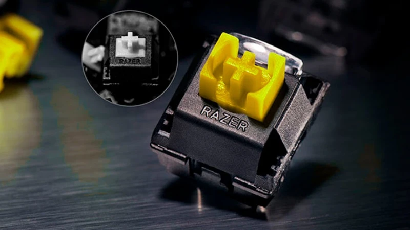 Razer Yellow Switch có hành trình phím ngắn hơn Orange Switch