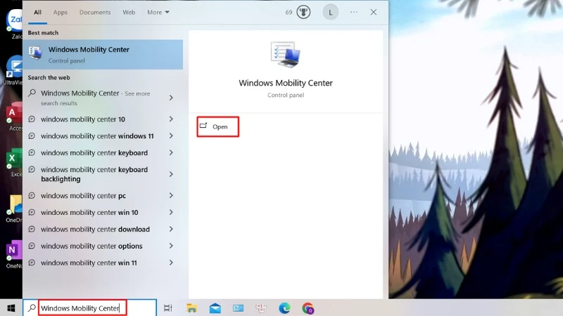 Windows Mobility Center