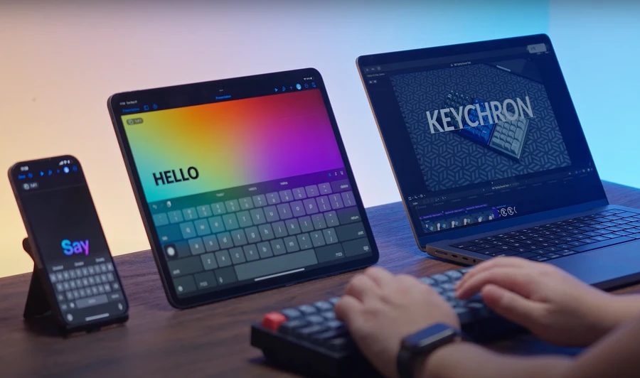Keychron K6 Pro có thể kết nối bàn phím với ba thiết bị cùng lúc
