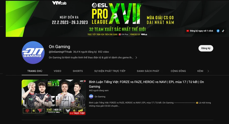 Trang landing page CS2 tiếng Việt với phụ đề video giới thiệu tính năng.