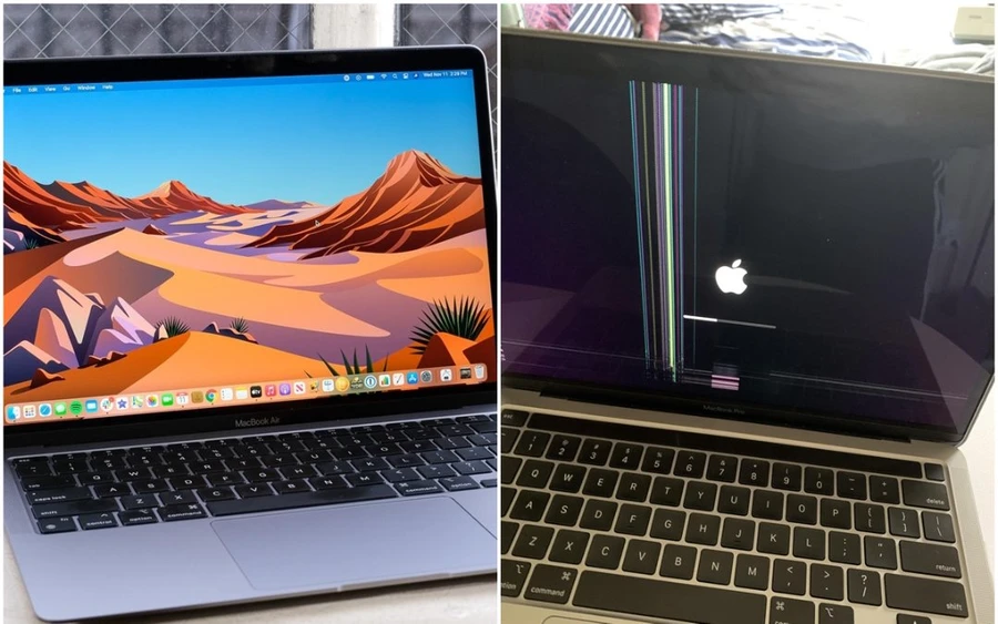 Màn hình MacBook M3 bị nứt, lỗi từng xuất hiện trên MacBook M1.