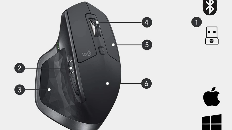 MX Master 2S cho hai chế độ kết nối không dây tiện lợi