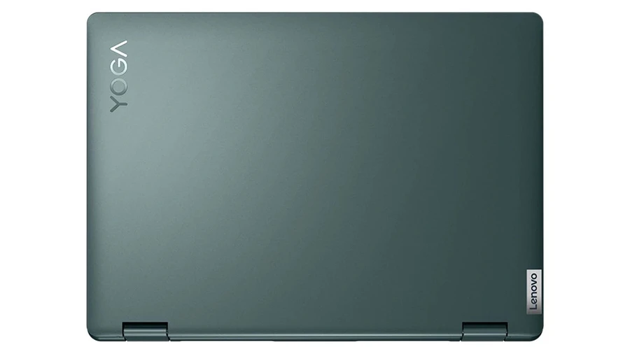 Với Lenovo Yoga 6 Gen 8, chúng ta sẽ có được vỏ máy làm bằng kim loại cứng cáp, đi kèm lớp phủ nhám nhẹ vừa tay với màu Dark Teal đẹp mắt.
