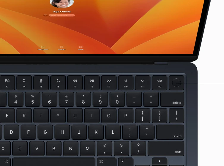 Bàn phím và touchpad Mac Air 15 inch 2023 tiện lợi, dễ dùng 