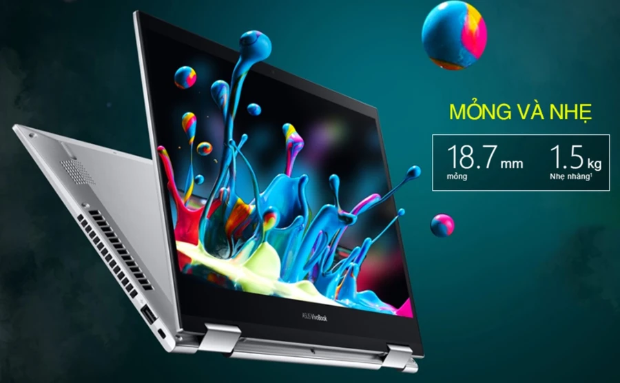 Chiếc laptop có khối lượng rất nhẹ, thuận tiện trong việc mang vác hằng ngày