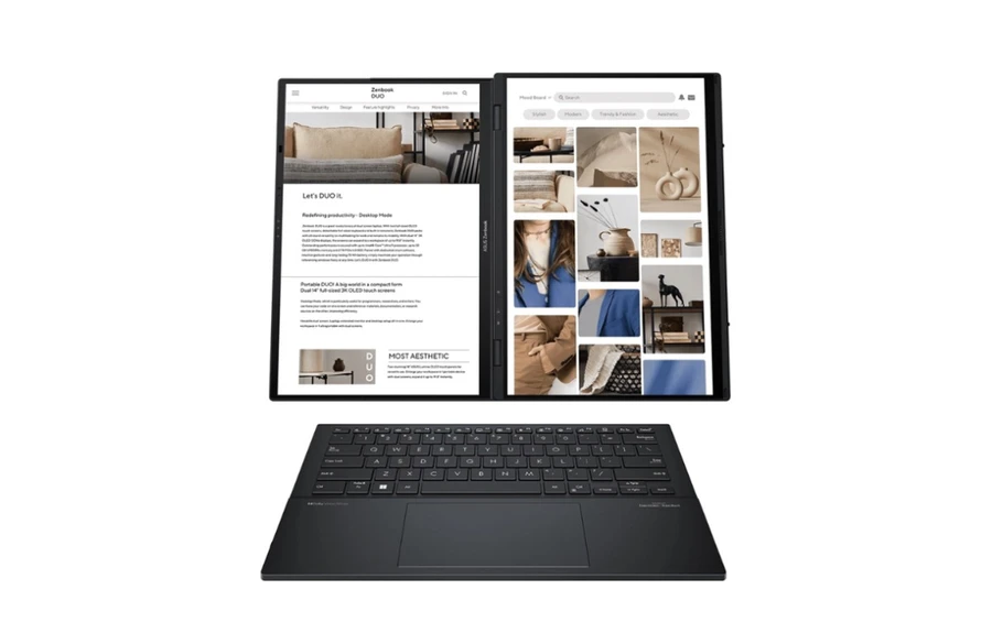 Thiết kế màn hình kép ấn tượng của ASUS Zenbook 14 Duo UX8406MA-QL149W