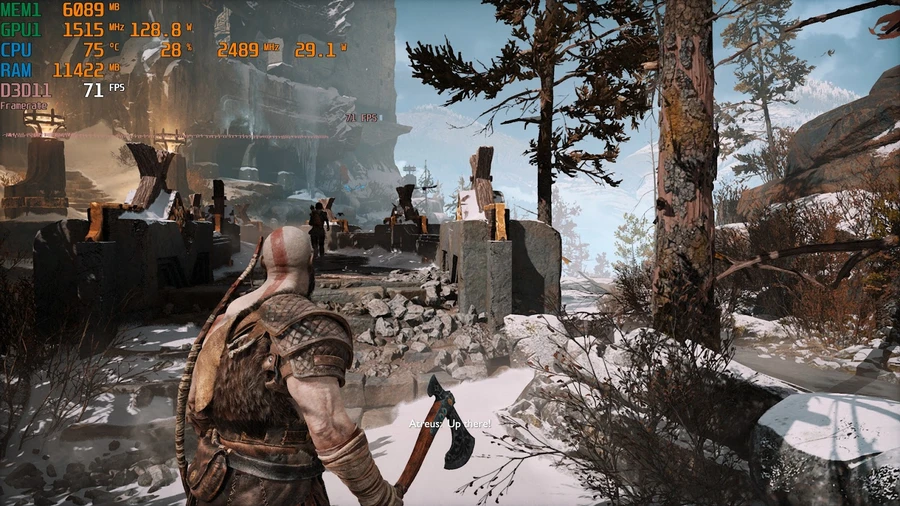 Aorus 17XE4 có thể cân ngon tựa game God Of War với mức FPS từ 65-75