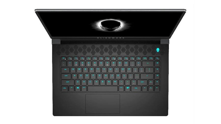 Bàn phím Alienware m15 Ryzen Edition R5 với LED RGB từng phím.