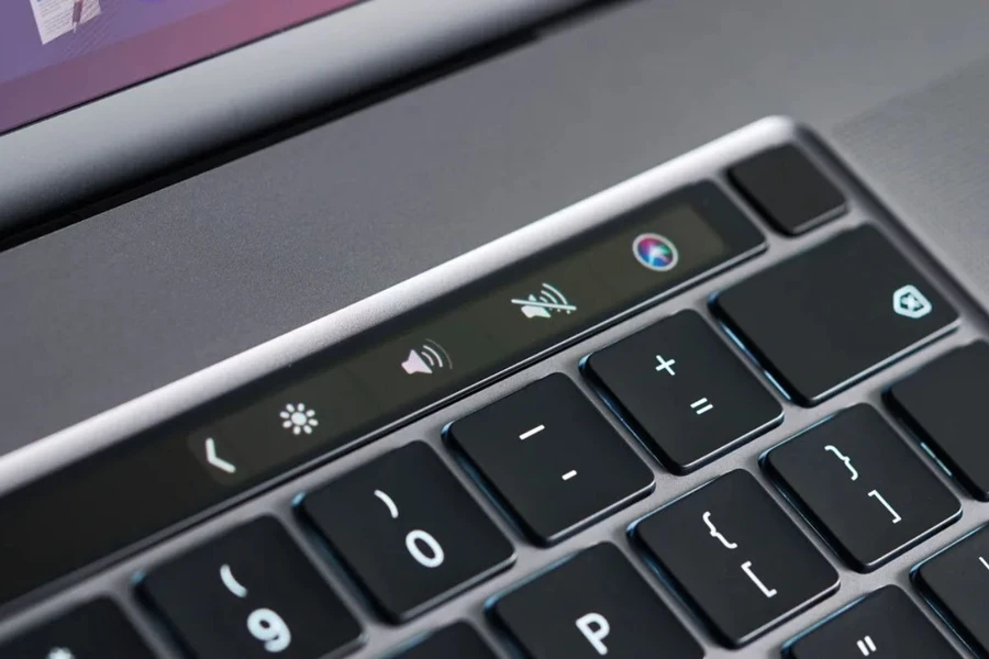 Touch Bar trên macbook pro 2019