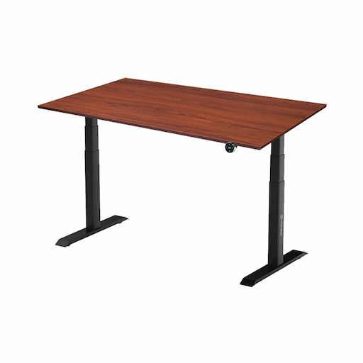 Bàn làm việc nâng hạ HyperWork ATLAS (Mặt Bàn Vân Gỗ - 160x75x2.5cm - Khung đen - Mới, Full box, Chính hãng)