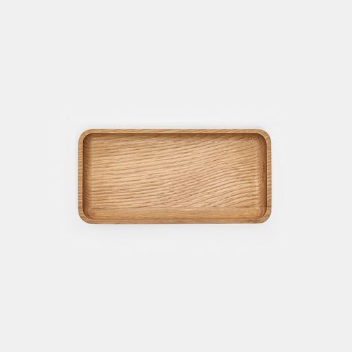 Khay để bàn PolyNeat (Vát) - By NiceDesign (19.5x9.5x2cm - Vàng gỗ tự nhiên - Mới, Full box, Chính hãng)