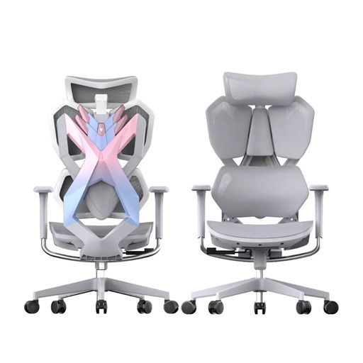 Ghế công thái học SIHOO Xiaoqi X5 - Ergonomic Gaming Chair (X5C - White - Pink - Mới, Full box, Chính hãng)