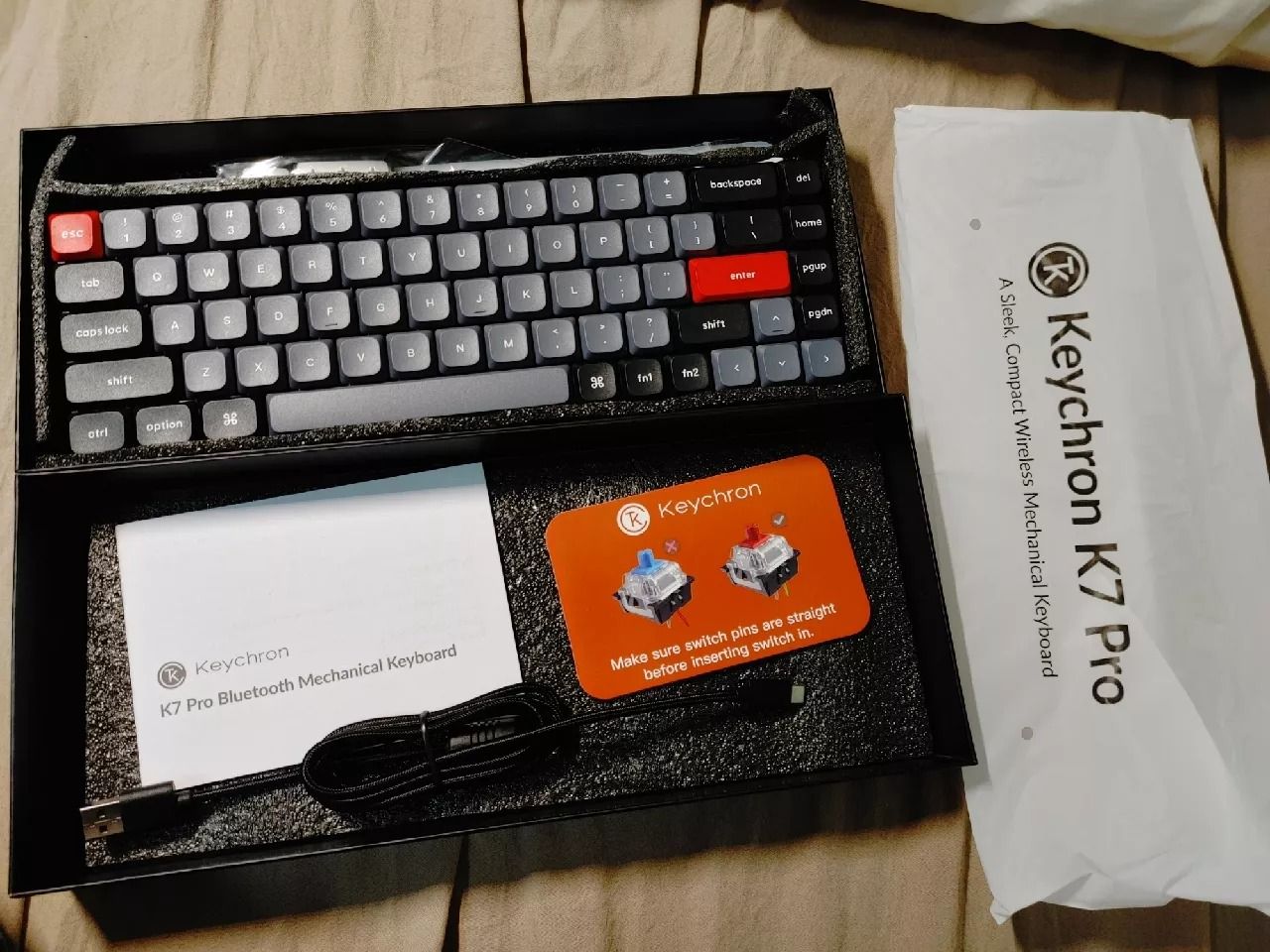 Hinh anh khach hang danh gia san pham Bàn phím cơ Keychron K7 Pro QMK/VIA